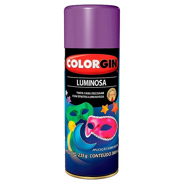 Tinta Spray Luminosa 380ml 761 Violeta Colorgin