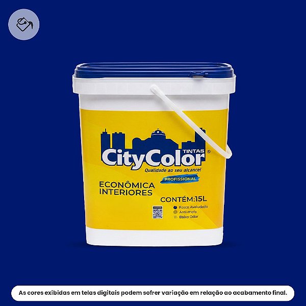 Tinta Acrílica Econômica Fosco 15l Az120 Azul Brasil Citycolor