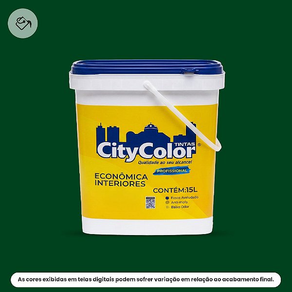 Tinta Acrílica Econômica Fosco 15l Vd122 Verde Brasil Citycolor
