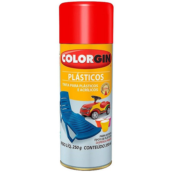 Tinta Spray Para Plástico 350ml 1504 Vermelho Malagueta Colorgin