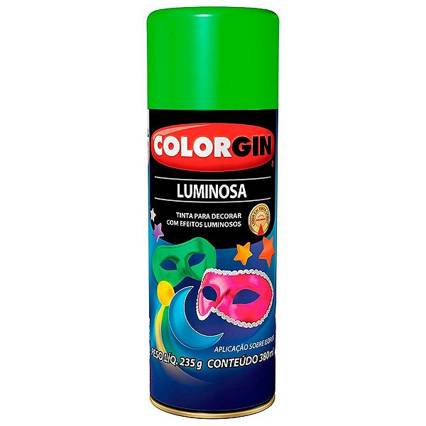 Tinta Spray Luminosa 380ml 760 Verde Colorgin