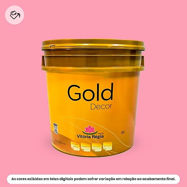 Tinta Acrílica Econômica Semibrilho 15 L Rs285 Rosa Flor Vitória Régia