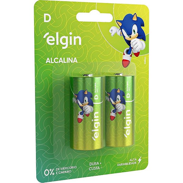 Pilha Alcalina D Lr20 2 Unidades  Elgin