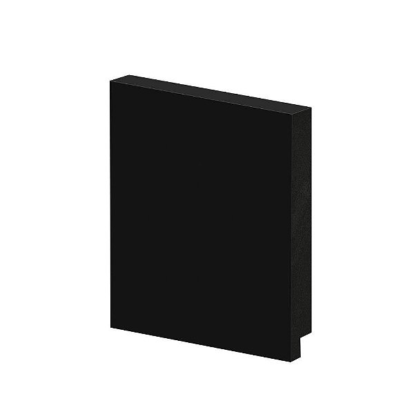 Rodapé Alizar 10x240x1,3cm 50010 Preto Vulcano Arquitech