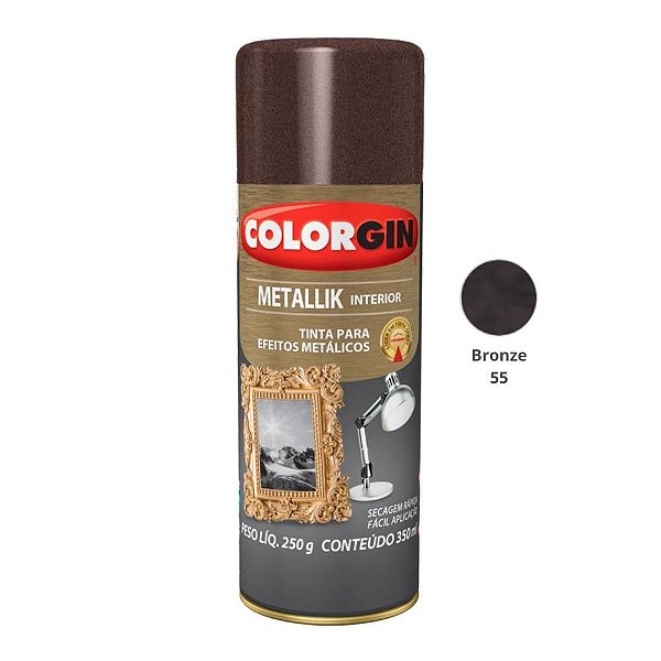 Tinta Spray Metallik Interior 350ml 55 Bronze Colorgin