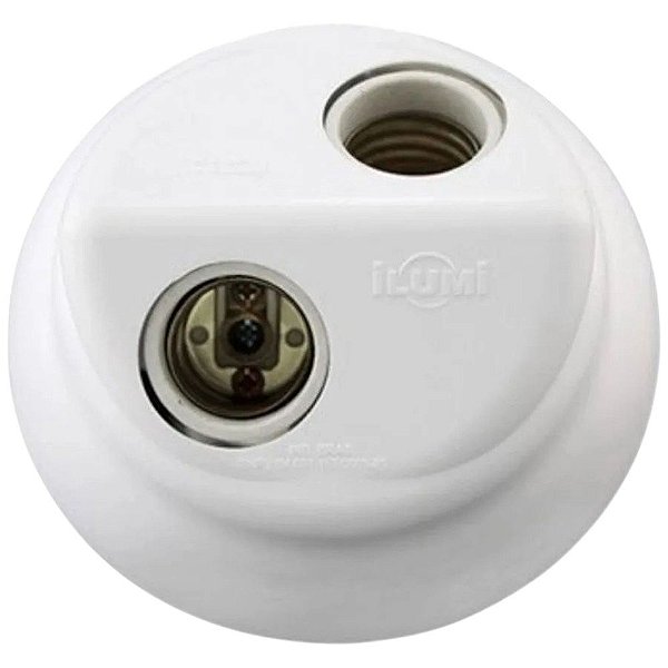 Plafon Bocal Duplo 100w 250v 18092 Branco Ilumi