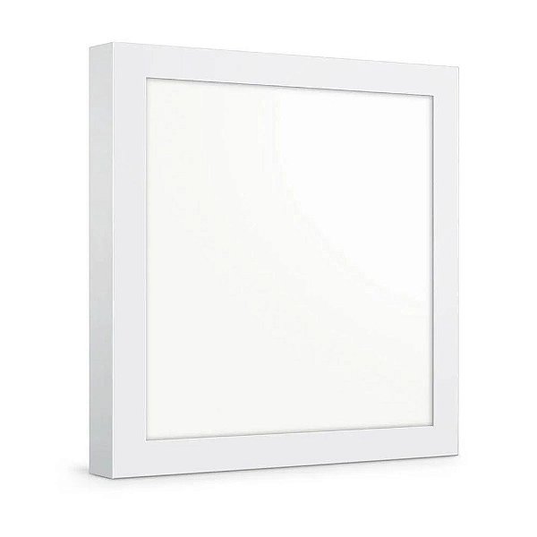 Painel Led Quadrado De Sobrepor Lite 18w 6500k Luz Branca Fria Bivolt Branco Elgin