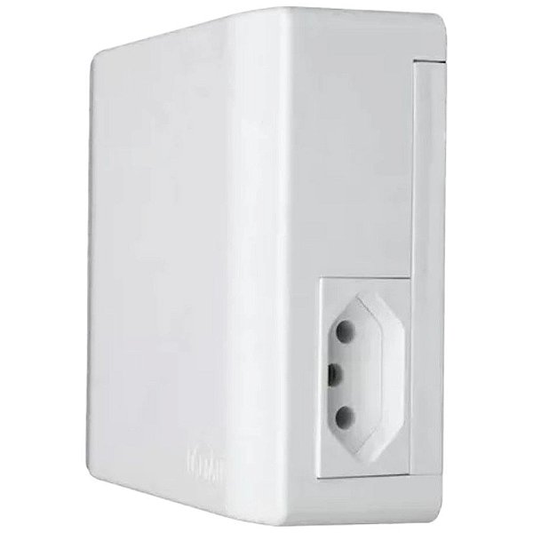 Caixa Para Disjuntor Compacta De Sobrepor E Tomada 2p+t 20a 250v Sem Disjuntor Ilumi