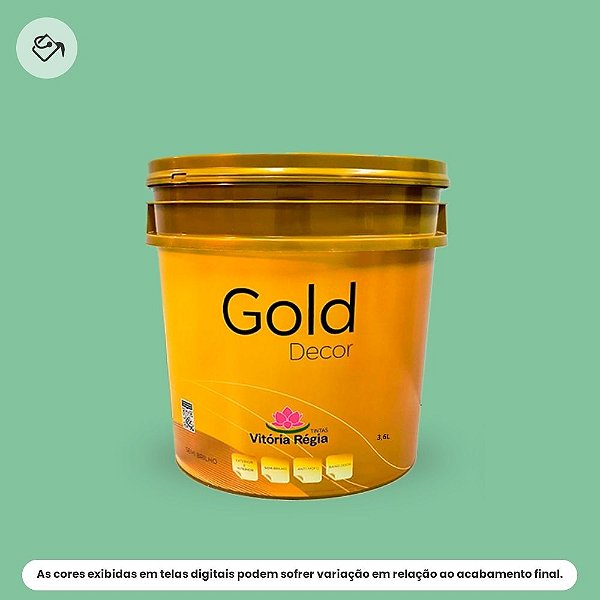 Tinta Acrílica Econômica Semibrilho 3,6 L Vd031 Verde Caribe Vitória Régia