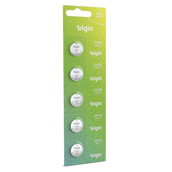Bateria De Lítio Cr2025 5 Unidades Elgin