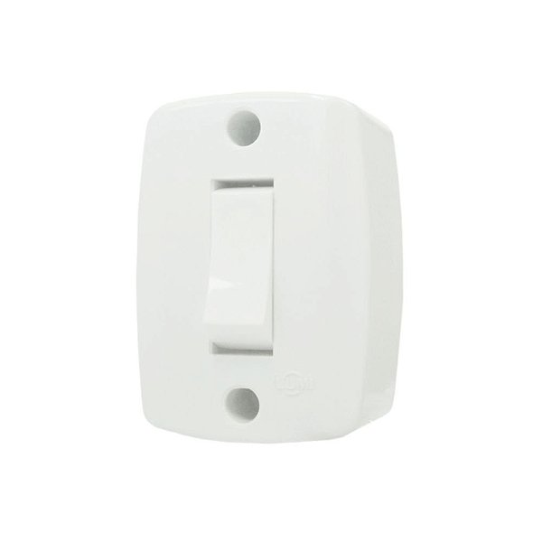 Interruptor Simples De Sobrepor 6a 250v 16553 Branco Ilumi