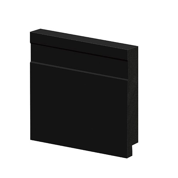 Rodapé Alizar 7x240x1,5cm 51007 Preto Vulcano Arquitech