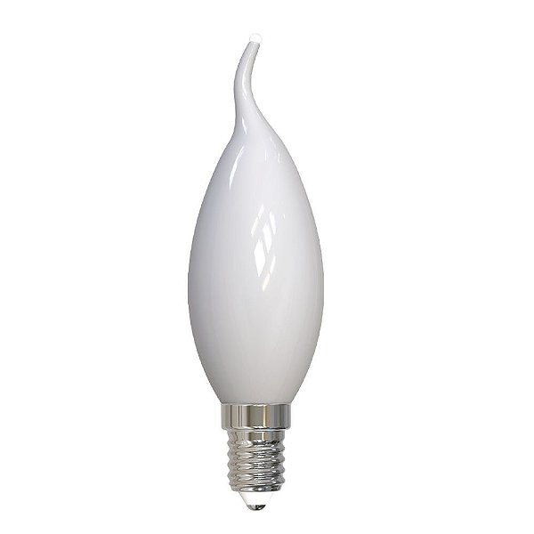 Lâmpada Led Filamento Vela In Chama Lac E14 4w Bivolt 4000k Luz Branca Neutra Avant