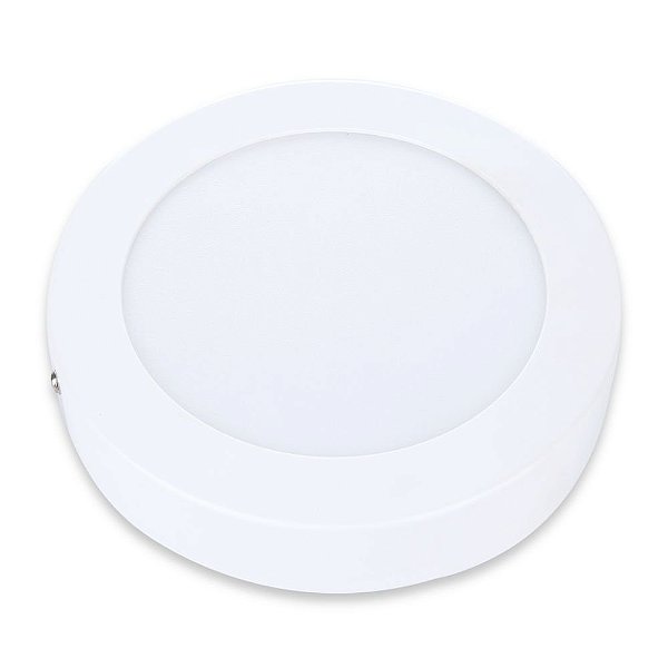 Painel Led Redondo De Sobrepor 18w 6500k Luz Branca Fria Bivolt Alu Branco Avant