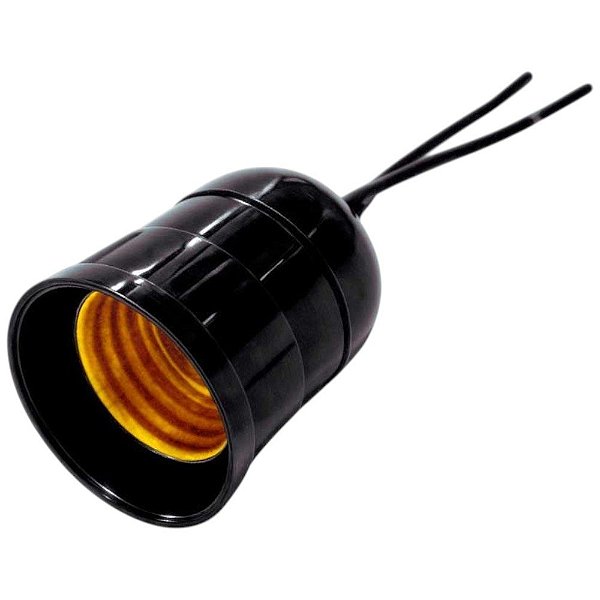 Soquete Bocal Com Rabicho 2a 250v Preto Ilumi
