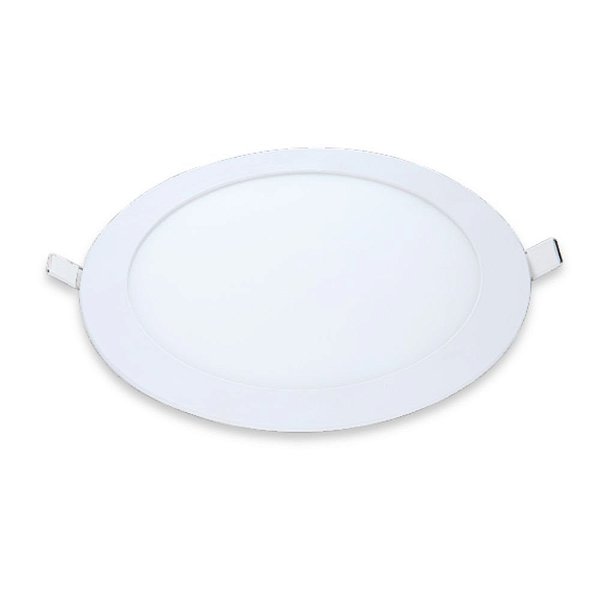 Painel Led Redondo De Embutir 24w 6500k Luz Branca Fria Bivolt Alu Branco Avant