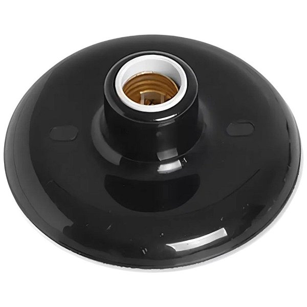 Plafon Bocal Com Receptáculo 100w 250v 180831 Preto Ilumi