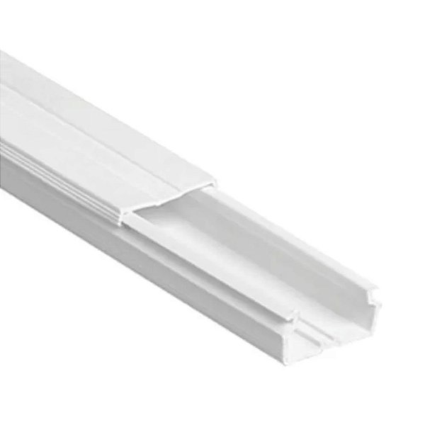 Canaleta Com Fita Dupla Face 20x10mm Branca 2 Metros Ilumi