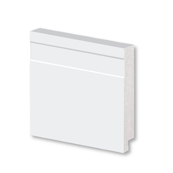 Rodapé Alizar 7x240x1,5cm 51007 Branco Arquitech