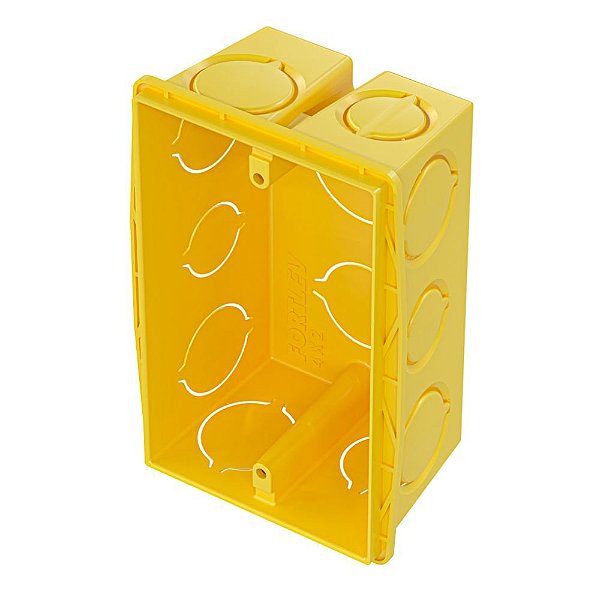 Caixa De Luz De Embutir 4x2 Amarela Fortlev