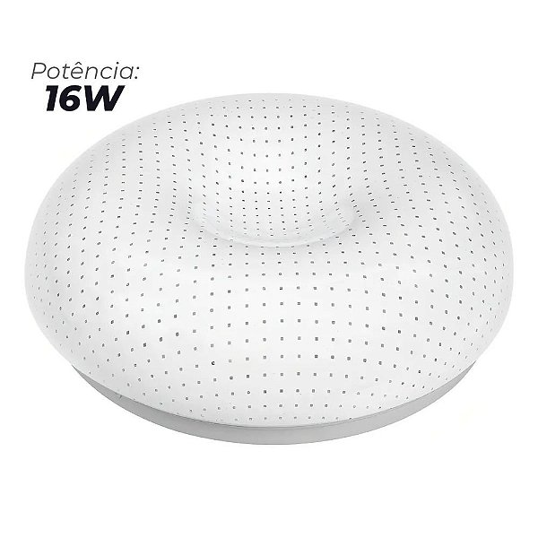 Plafon Led De Sobrepor Iara 16w 6500k Luz Branca Fria Bivolt Branco Avant