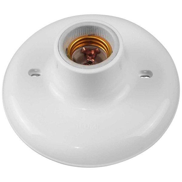 Plafon Bocal Com Receptáculo 100w 250v 180931 Branco Ilumi