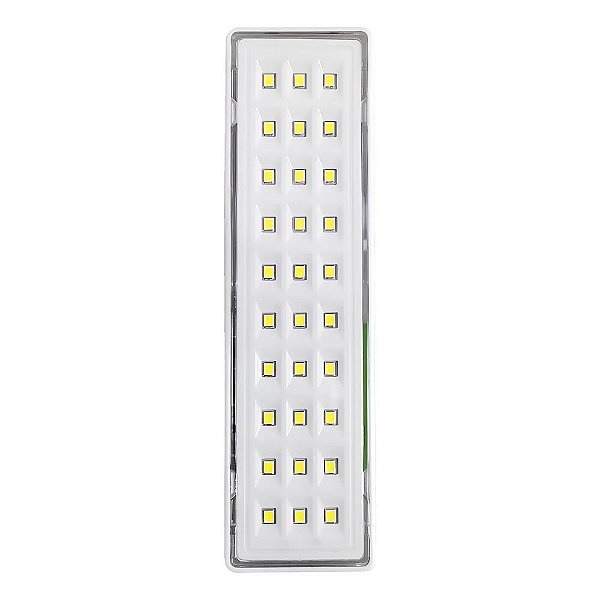 Luminária De Emergência Barra Evo 2w 6000k Luz Branca Fria Bivolt Branco Avant
