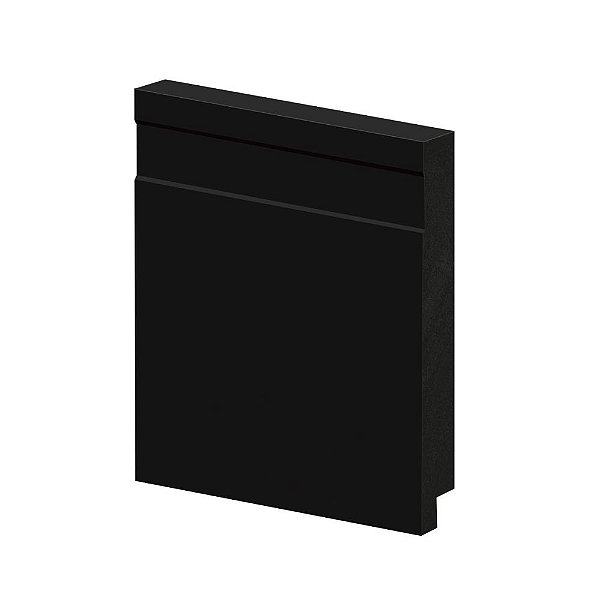 Rodapé Alizar 10x240x1,5cm 51010 Preto Vulcano Arquitech