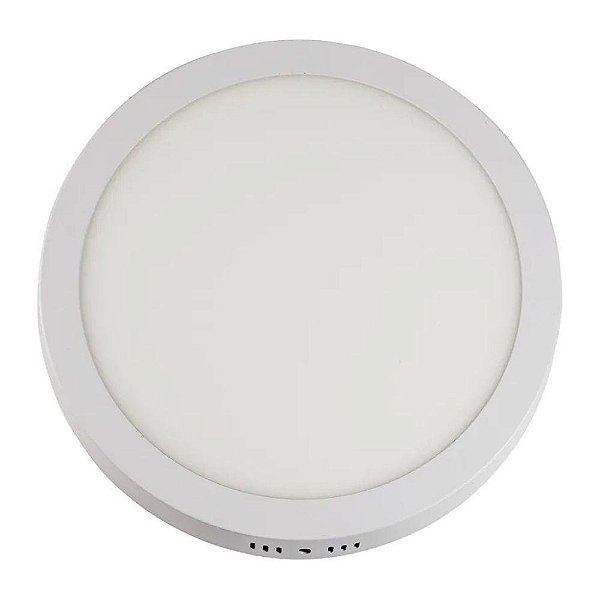 Painel Led Redondo De Sobrepor Home 12w 6500k Luz Branca Fria Bivolt Branco Llumm