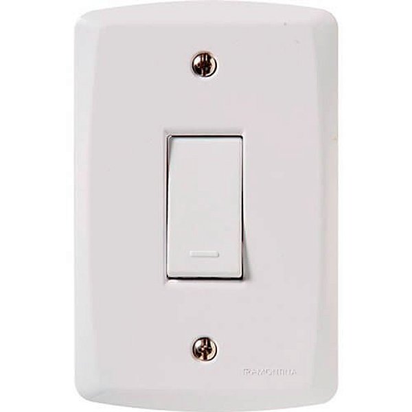 Interruptor Simples De Embutir 250v 10a Lux2 Branca Tramontina
