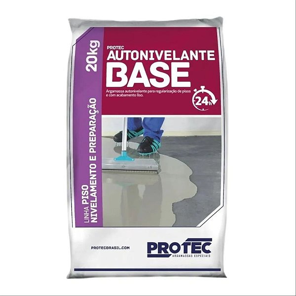 Argamassa De Nivelamento E Preparação De Piso Basefin 10kg Cinza Protec