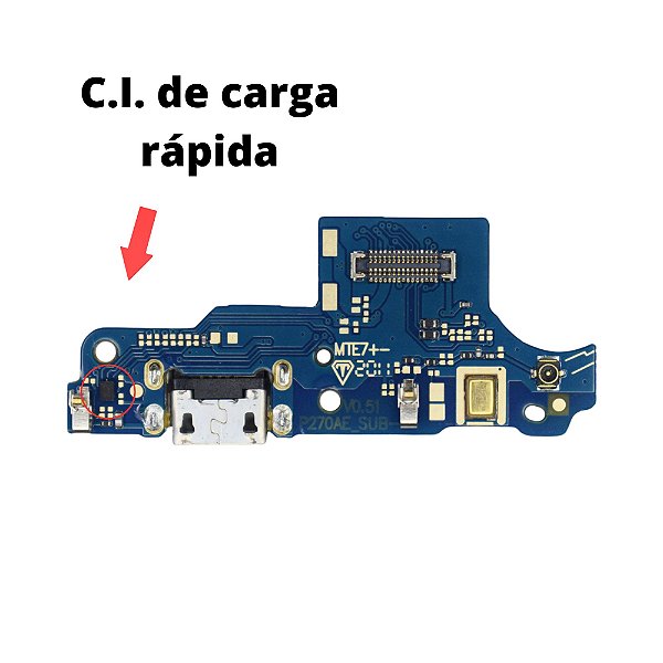 Placa Carga Moto E7 Plus  Turbo