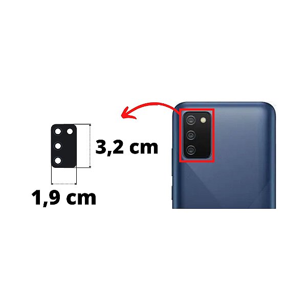 Lente Câmera Galaxy A02s / A03s
