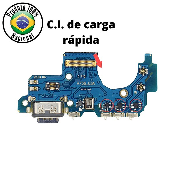 Placa Carga Galaxy A73 5g (a736) *ORG Nacional* Carregamento Turbo