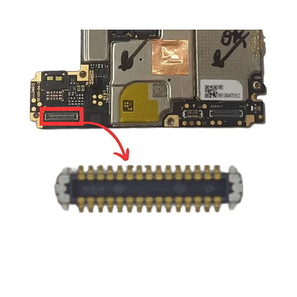 FPC Placa Mãe p/ Tela Redmi Note 7 / Redmi Note 8