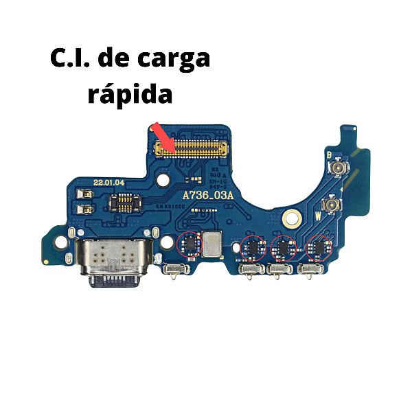 Placa Carga Galaxy A73 5g (a736) TURBO