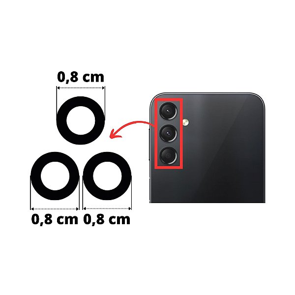 Lente Câmera Galaxy A24 4g (a245) (Kit 3 Lentes)