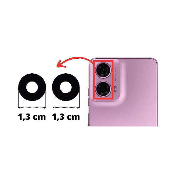 Lente Câmera Moto G24 (Kit 2 lentes)