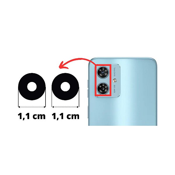 Lente Câmera Moto G54 (Kit 2 lentes)