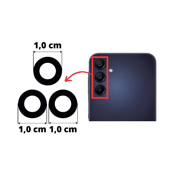 Lente Câmera Galaxy A15 5g (a155) (Kit 3 Lentes)