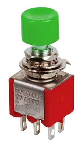 Push Button DS622 Verde 6 Terminais