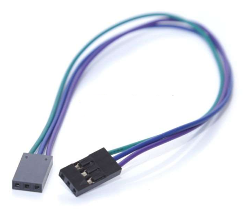 Cabo Jumper 3 Pinos 2,5mm 21cm FxF p/ Impressora 3D