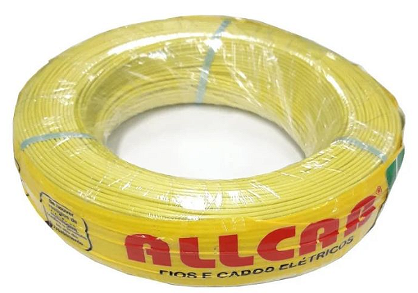 Cabo Flex 105G 300V Estanhado 0,14mm - Amarelo - 100 Metros