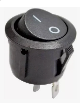 Mini Chave Gangorra KCD1-106-101 2 Terminais Preta