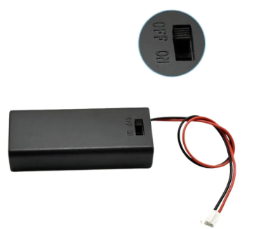 Suporte P/ 2 Pilhas AAA C/ Tampa e ON/OFF