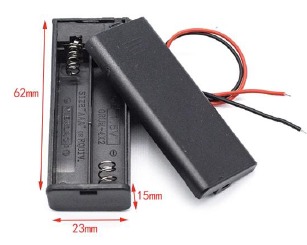 Suporte P/ 2 Pilhas AAA c/ Tampa e ON/OFF