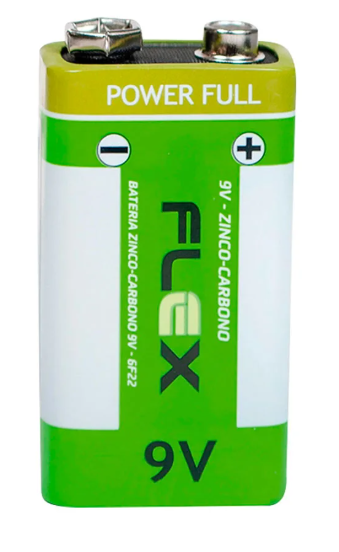 Bateria 9V Zinco - Flex - FX-9Z1A