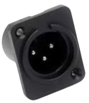 Conector XLR Macho 03 Pinos Para Painel - LS-1030