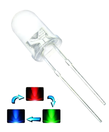Led 5mm RGB Tricolor - KIT C/10 UNIDADES