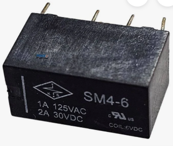 Rele SM4-6 1A 125VA4 2A 30 VDC 8 Terminais